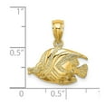 thumbnail image 2 of 14k Gold Animal Sealife Fish 2-d / High Polish and Engraved Charm 11.15x18.5mm Wide 2.5mm Thick Pendant Necklace for Wom, 2 of 2