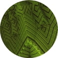 thumbnail image 1 of Ahgly Company Machine Washable Indoor Round Transitional Dark Forest Green Area Rugs, 6' Round, 1 of 7