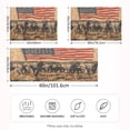 thumbnail image 4 of Dailycode Satin Pillow Case Standard Silk Pillow Cover for Hair and Skin Envelope Closure African Elephants and American Flag 20"x26", 4 of 9