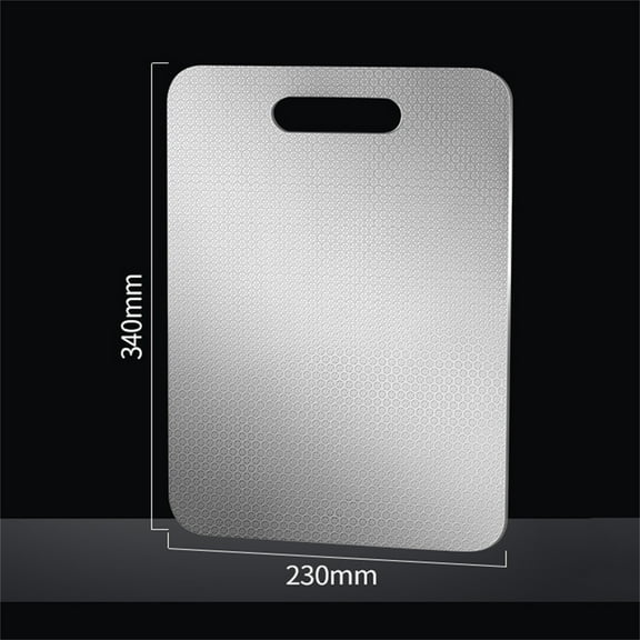 Qiweii Stainless Steel Cutting Boards 3-Piece Set - Non-Slip Design Reduces Scratches, Perfect for Meat, Veggies & Fruits (3 Sizes, Dishwasher Safe) (1MM)