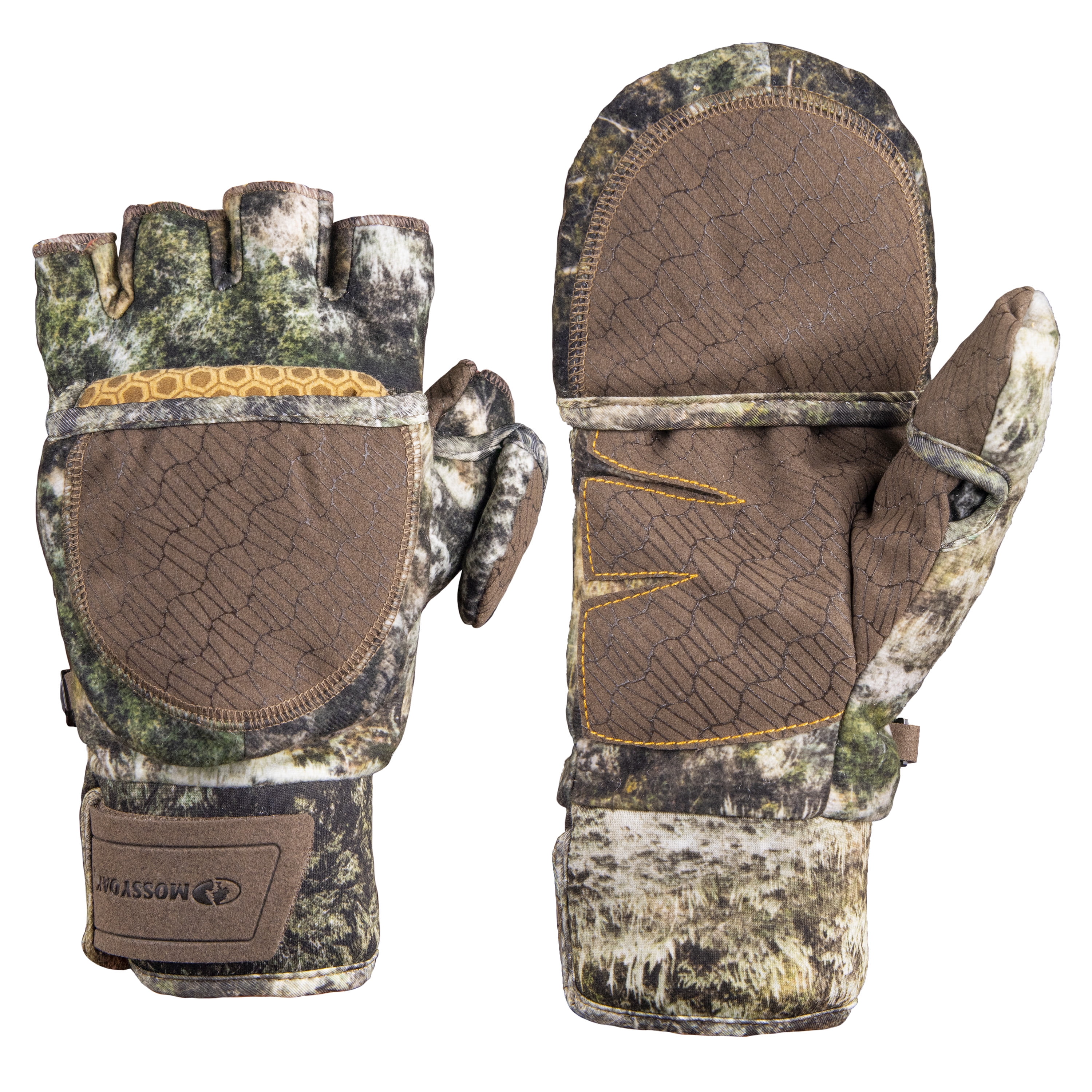 GREEN THINSULATE LINED THERMAL COLDWEATHER HUNTING GLOMITTS HUNTERS MITTENS MITT 