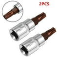 thumbnail image 3 of 2pcs T30 Bit Sockets 1/4 Inch Drive S2 Steel T30 Torx Bit Sockets S2 Steel, 3 of 8