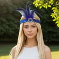 thumbnail image 2 of Unique Bargains 1 Pc Headband Feather Sequins Hairband for Women Blue, 2 of 5