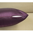 thumbnail image 3 of Aiking Home Solid Faux Silk Decorative Throw Pillow COVER 18 by 18 - Eggplant, 3 of 3