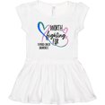 thumbnail image 3 of Inktastic Thyroid Cancer Awareness Pink, Blue, Teal Heart Ribbon Girls Toddler Dress, 3 of 5