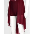 thumbnail image 6 of Ocealan Women Lyrical Ballet Modern Contemporary Dance Dress Sequins Tank Leotard Irregular Mesh Burgundy XL, 6 of 7