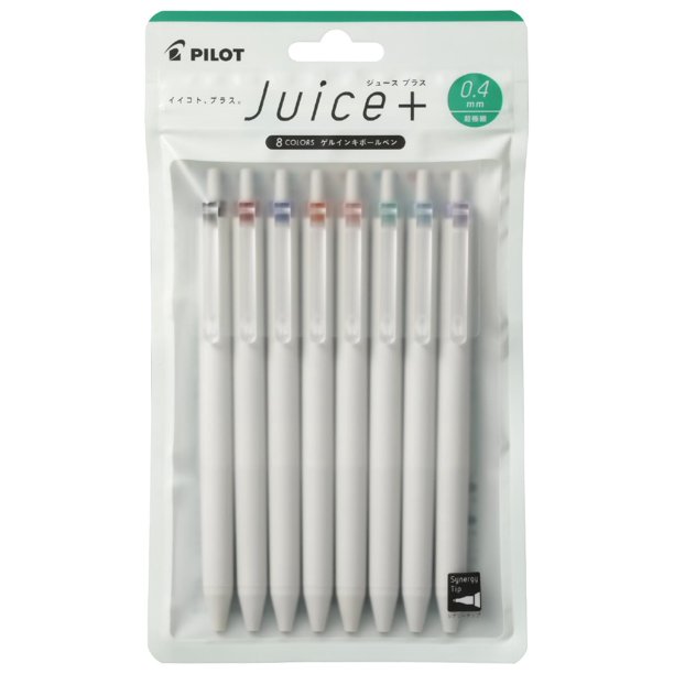 Set de 8 bolígrafos de gel PILOT Juice Plus 0,4 mm, 8 colores