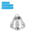 thumbnail image 3 of Uxcell Mini Jingle Bells 0.6" Metal Hanging Bells Silver 50Pack, 3 of 5