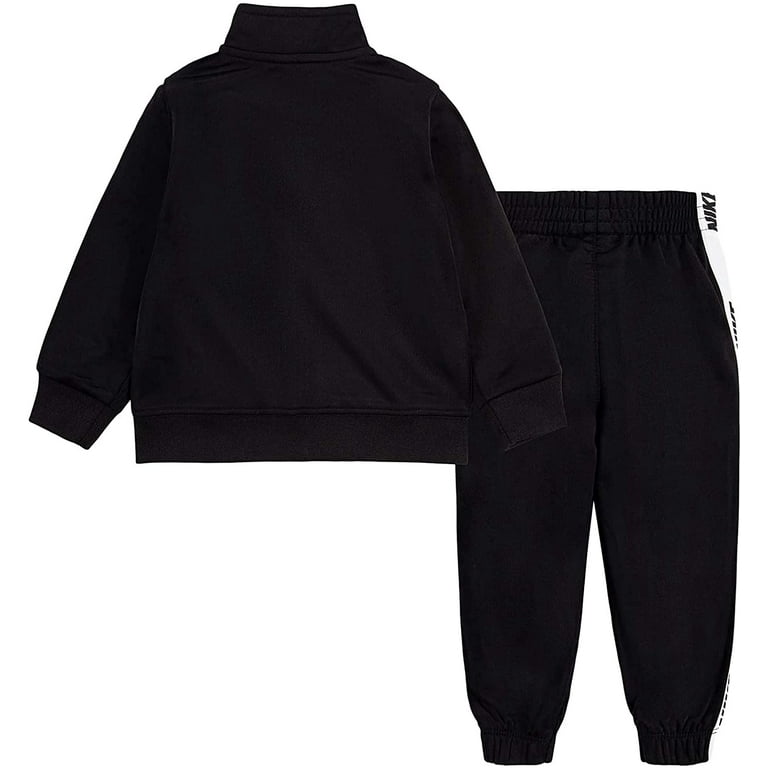 Set 6 Black66g796-k25/White Two-Piece Hoodie Therma Pants Boys and Baby Zip-Up Heather Years Toddler Nike