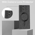 thumbnail image 4 of for Samsung Galaxy S22 Ultra Glitter Case with Camera Lens Protector, [Compatible with Magsafe] Slim TPU Clear Magnetic Case Cute Cover for Samsung Galaxy S22 Ultra CZ Black, 4 of 14