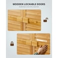 thumbnail image 6 of 63.2" Outdoor Storage Cabinet, Lofka  Lockable Doors Garden shed with Adjustable Shelves| Asphalt Roof| Ventilate Shutter, Wood Shed with Large Storage Space, Waterproof Roof for Garden, Natural, 6 of 15