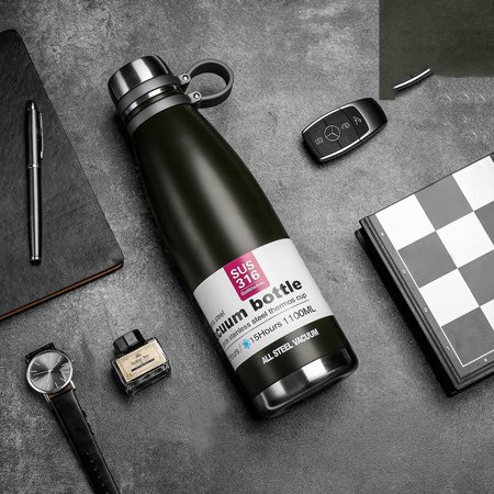 

Livesture Stainless Steel Vacuum Sports Bottle Outdoor Large-capacity Cup Green Only Cup 850ml