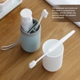 thumbnail image 3 of kurtrusly Toothbrush Case Portable Toothpaste Container DustProof Daily Use Toothburshes Holder with Cap for Home Travel Camping School blue and white, 3 of 9