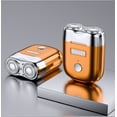 thumbnail image 2 of Mini Electric Shaver for Men, IPX7 Waterproof High-speed Rotary Shaver, USB-C Rechargeable Portable Travel Shaver, Wet Dry Dual Ring Cordless Electric Razor for Face & Head Shaving, 2 of 5