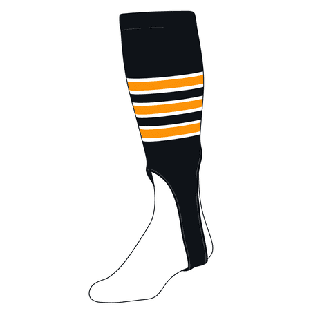 

TCK Baseball Stirrups Large (300D 7in) Black White Dk Gold