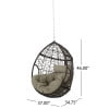thumbnail image 6 of Alannah Outdoor and Indoor Wicker Hanging Chair with 8 Foot Chain (NO STAND), 6 of 9