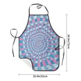 thumbnail image 3 of Twisted Checkerboard 3D Illusion Pink Aprons for Women Men Waterproof For Kitchen Cooking BBQ Gardening Painting Mechanic, 3 of 4