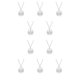 thumbnail image 1 of Collar Qarigey de Acero inoxidable moda étnica galvanizada Plata 10piezas, 1 of 6