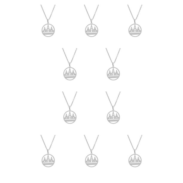 Collar Qarigey de Acero inoxidable moda étnica galvanizada Plata 10piezas
