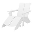 thumbnail image 2 of WestinTrends Riviera Outdoor HDPE Modern Adirondack Chair with Folding Patio Ottoman and Cup Holder, White, 2 of 15