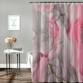 thumbnail image 3 of Shower Curtain Marble Texture Shower Curtains for Bathroom Decor Abstract Pink Grey Shower Curtain Sets with Hooks Waterproof Fabric Bath Curtain Extra Long 72" X 84", 3 of 3