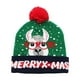 thumbnail image 2 of Adornos navideños, adornos navideños, regalos navideños, gorro navideño LED de moda invernal, gorro de Papá Noel con bolas de pelo, gorro de punto, gorro de lana cálido con protección para los oídos,, 2 of 6