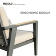 thumbnail image 6 of 6977 HIGOLD Emoti Outdoor Patio Single Sofa With 5" Thickness Cushion, Aluminum Frame and Teak Armrest, 6 of 9