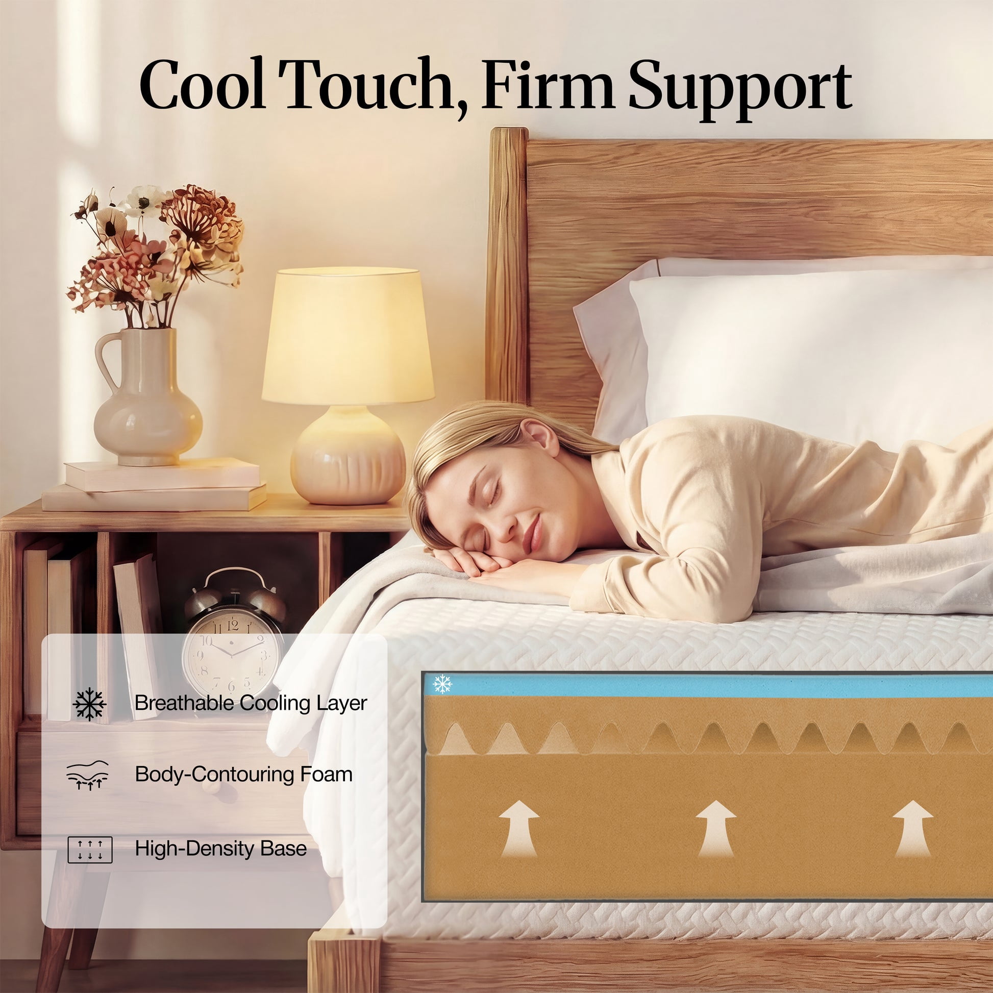 LIFEMENT King Element Memory Foam Mattress, Medium Feel, Premium Support, OEKO-TEX® Certified Mattress in a Box, 8 Inch