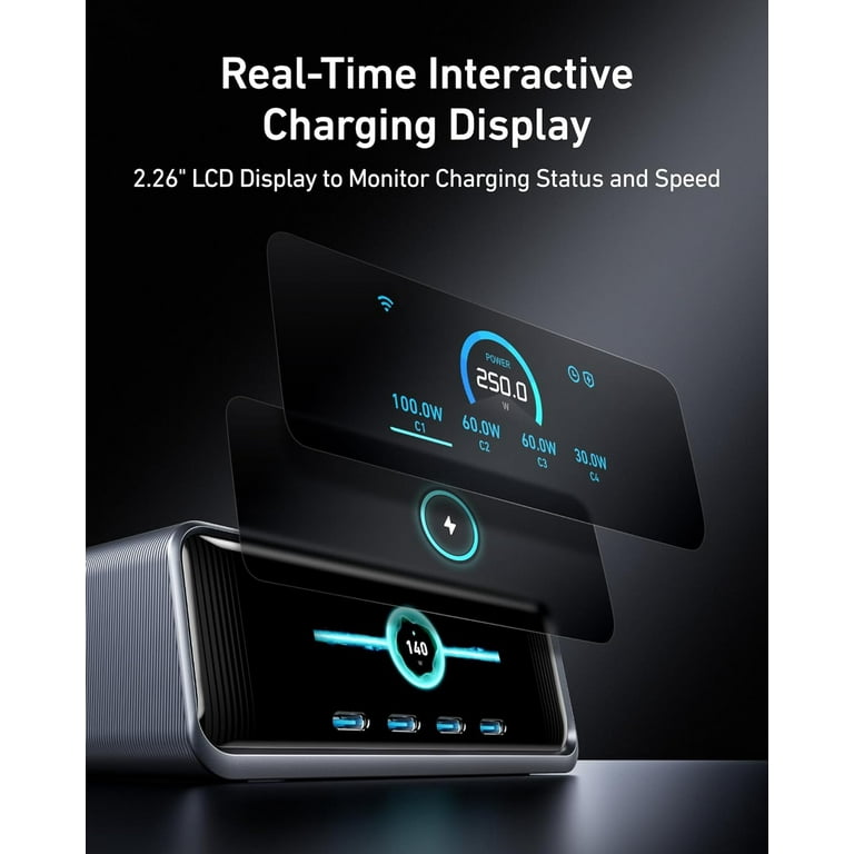 Anker Prime Charger, 250W GaN Prime USB C Charging Station