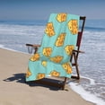 thumbnail image 3 of Cute Cheese Light Blue Bath Towel, Highly Absorbent towels for bathroom Quick Drying Microfiber Bath Towels for Body, Soft Shower Towels for Sport, Yoga, SPA, Gym 27x55in, 3 of 5