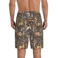 thumbnail image 2 of Mens Pajama Pants - Moose Fox Bear Leaf Tree Sleep Shorts Mens Pajama Shorts, Comfy Pj Pants for Mens Lounge Shorts, 2 of 5