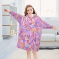 thumbnail image 5 of Wearable Blanket with Sleeves and Pocket Oversized Hooded Sweatshirt 3-14 YR Small Colors Shapes M, 5 of 7
