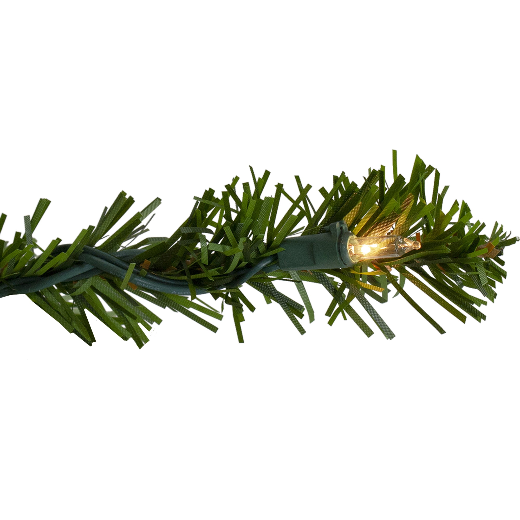 6.5' Pre-Lit Canadian Pine Slim Artificial Christmas Wall Tree Clear