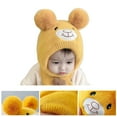 thumbnail image 2 of Pom Pom Cap 0-2T Kids Hat Cute Bear Knitted Bonnet Winter Essential Trendy Headgear Beanie Cap for Baby Boys and Girls, 2 of 15