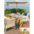 thumbnail image 5 of Outdoor Tablecloths with Umbrella Hole & Zipper, Groundhog Day Tablecloth Rectangle 60x84 Inch, Sunflower Spring Floral Botanical Rustic Waterproof Table Cloth, Patio/Pool/Picnic Table Covers, 5 of 8