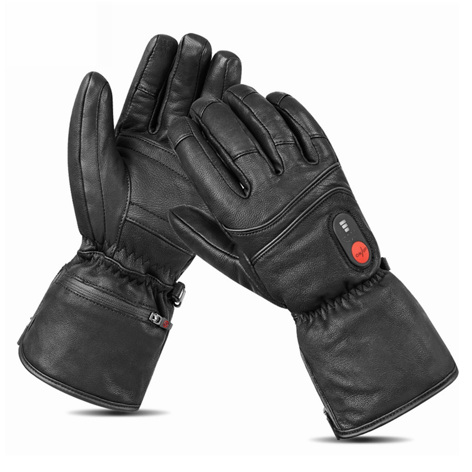 Sun Will Heated Thermal Gloves for Men and Women，2200mAh Rechargeable Battery Ski Mitterns Black XS-3XL