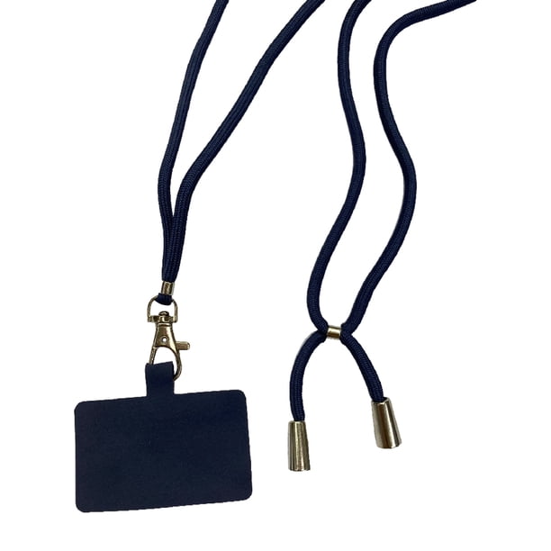 Sidaley Cordones universales antipérdida para teléfono móvil DIY, cordón extraíble para colgar en el cuello, correa ajustable, suministros para Teléfono y Comunicación Azul