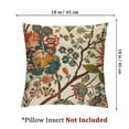 thumbnail image 4 of Throw Pillow Cover Home Decorative Square Flower Bird Orange Boho Cushion Covers  Home Decor Chinoiserie Pillow cover, 4 of 7