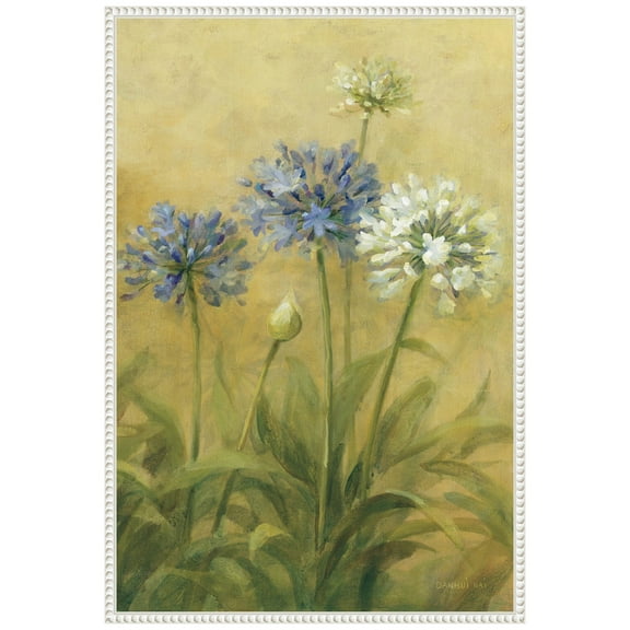 Amanti Art Agapanthus Flowers III Framed Canvas Wall Art Print