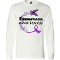 thumbnail image 3 of Inktastic Fibromyalgia Awareness Butterfly Ribbon Long Sleeve T-Shirt, 3 of 5