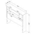 thumbnail image 3 of Pemberly Row Contemporary Wood Twin Bookcase Headboard in Pure White, 3 of 3
