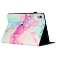 thumbnail image 2 of Allytechgroup Slim Case for Apple iPad Air 3rd Gen 10.5",Marble Series Smart Cover Auto Sleep Wake Drop Protection Multi Angle Viewing Stand Elastic Band Flip Cover for iPad Air 3,Pink, 2 of 7