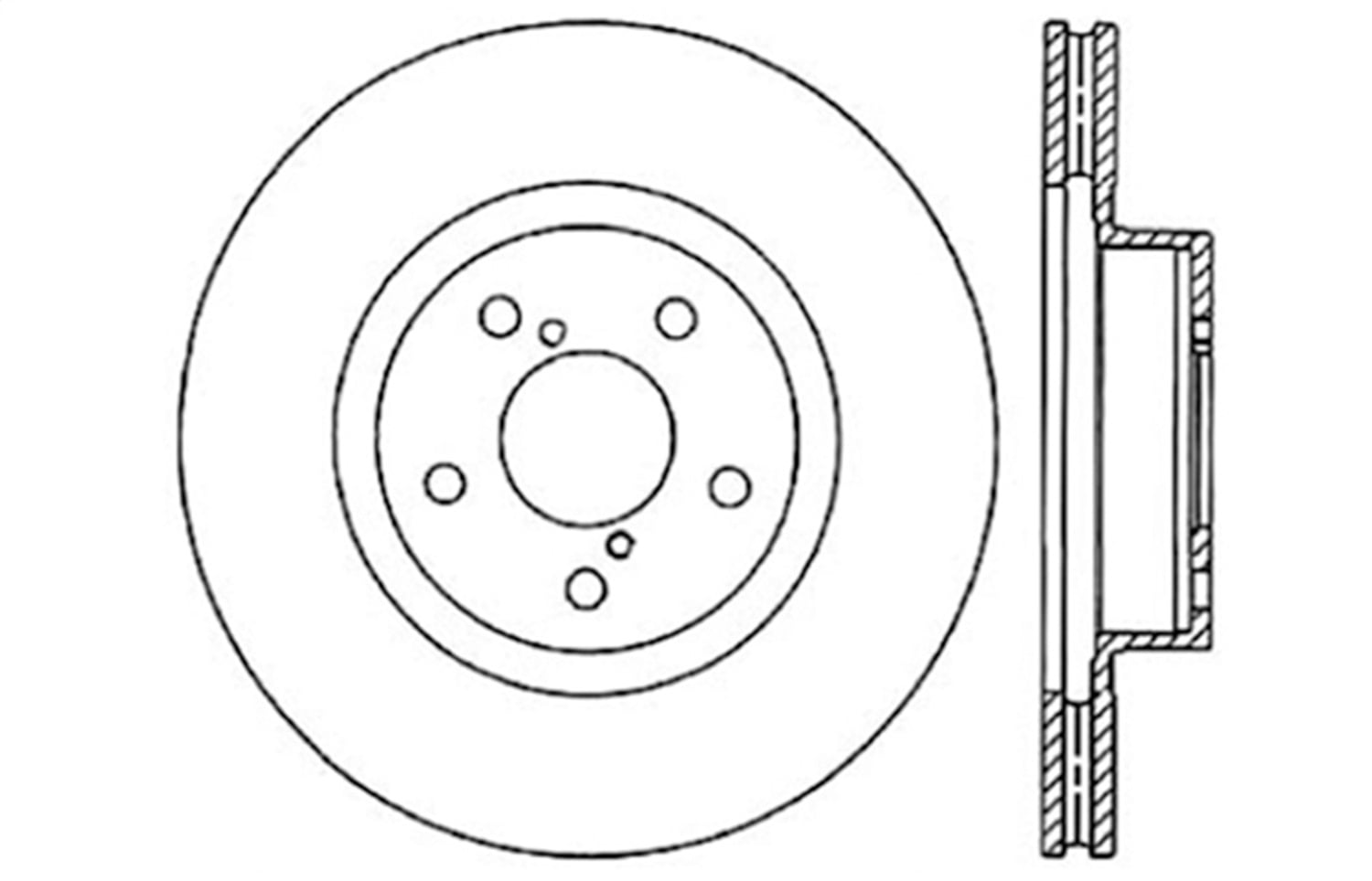 Centric Parts Disc Brake Rotor P/N:127.47012L Fits select: 2015-2016 SUBARU IMPREZA, 2006-2010 SUBARU IMPREZA 2.5I