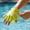 Yellow, variant on Silicone Swim Hand Paddles With Adjustable Strap Swimming Gloves Webbed Fins For Adult Water Training Surfing And Diving Green One Pair