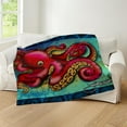 thumbnail image 4 of CafePress - Octopus Poster Throw Blanket - Soft Fleece Throw Blanket, 50"x60" for All Ages, 4 of 4