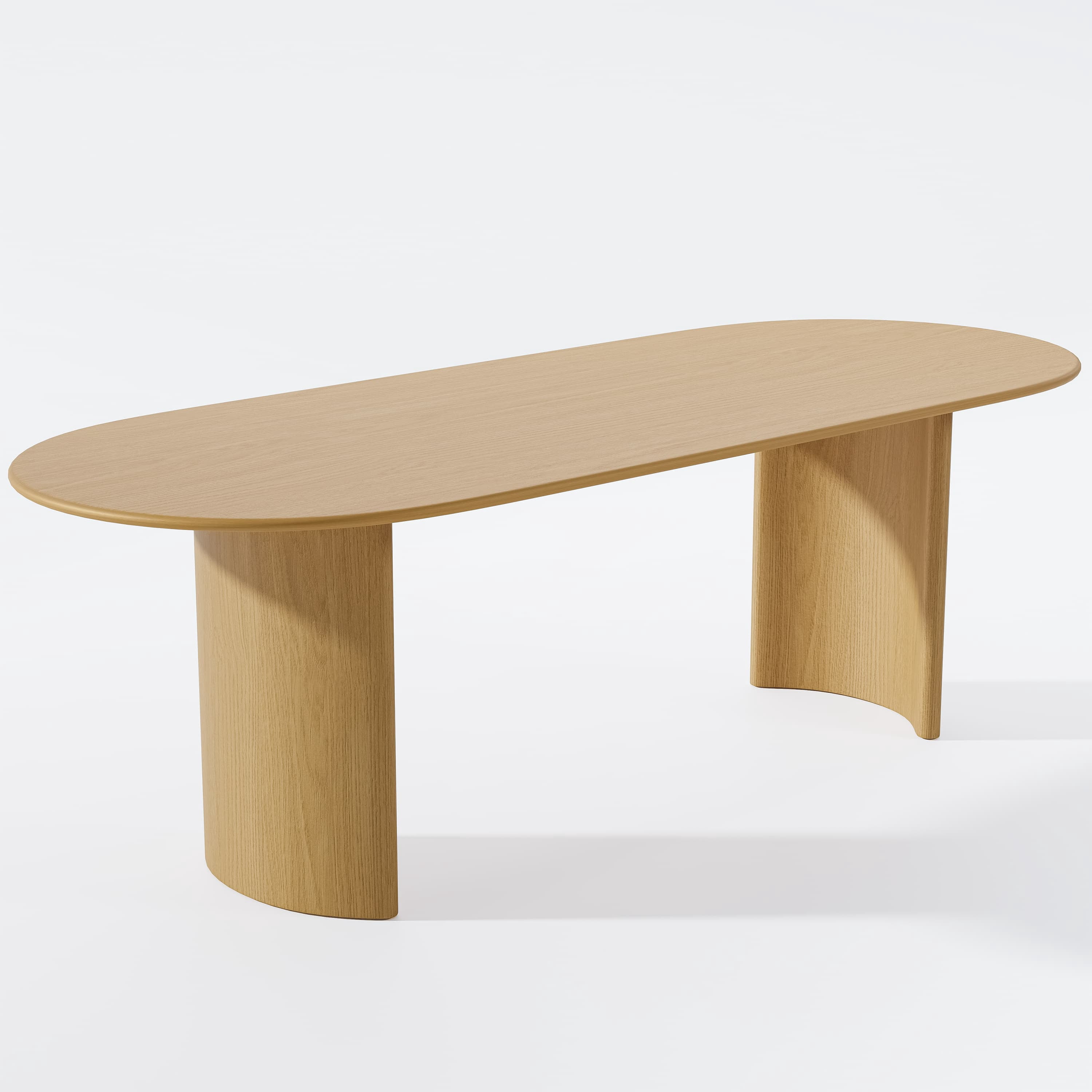 MAYEERTY 31x13 Modern Oval Extendable Dining Table with metal leg,Brown