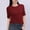 Wine, variant on VgaVtl Womens Tee Shirts Elbow-Length Cotton Women's Plus Size Tops Single Leisure Bottoming Daytime Slim Stretch Shirts,Beige M