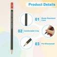 thumbnail image 4 of HB Drawing Pencils for Sketching, 12PCS Sketch Pencils for Drawing Art Pencils Graphite Wood Pre-sharpened for Drawing Sketching Artists, Black Red, 4 of 6