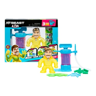 Mr. Beast Lab , Make your Mr.Beast, Fill & Create Your Own Stretchy Action Figure Ages 4 