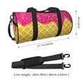 thumbnail image 2 of Balery Red Ice Cream Bolsa de Gimnasio para Mujeres y Hombres, Bolsa de Viaje Impermeable, Bolsa de Fin de Semana con Compartimento para Zapatos y Bolsillo Húmedo, 2 of 6
